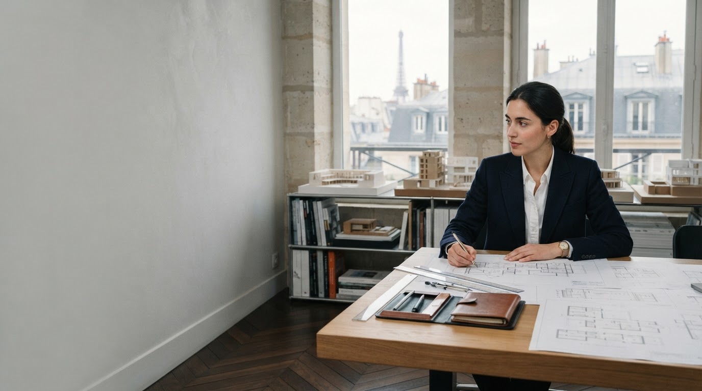 Orveli Zuren — espace de travail épuré avec tableau de bord financier sur tablette